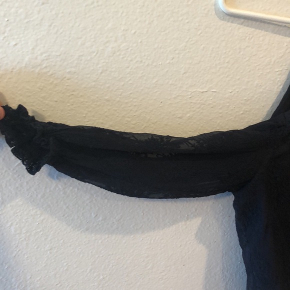 Rebecca Taylor lace off the shoulder long sleeve - Picture 6 of 9